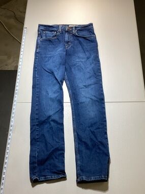 Wrangler Straight-Leg Dark Blue Denim Jeans